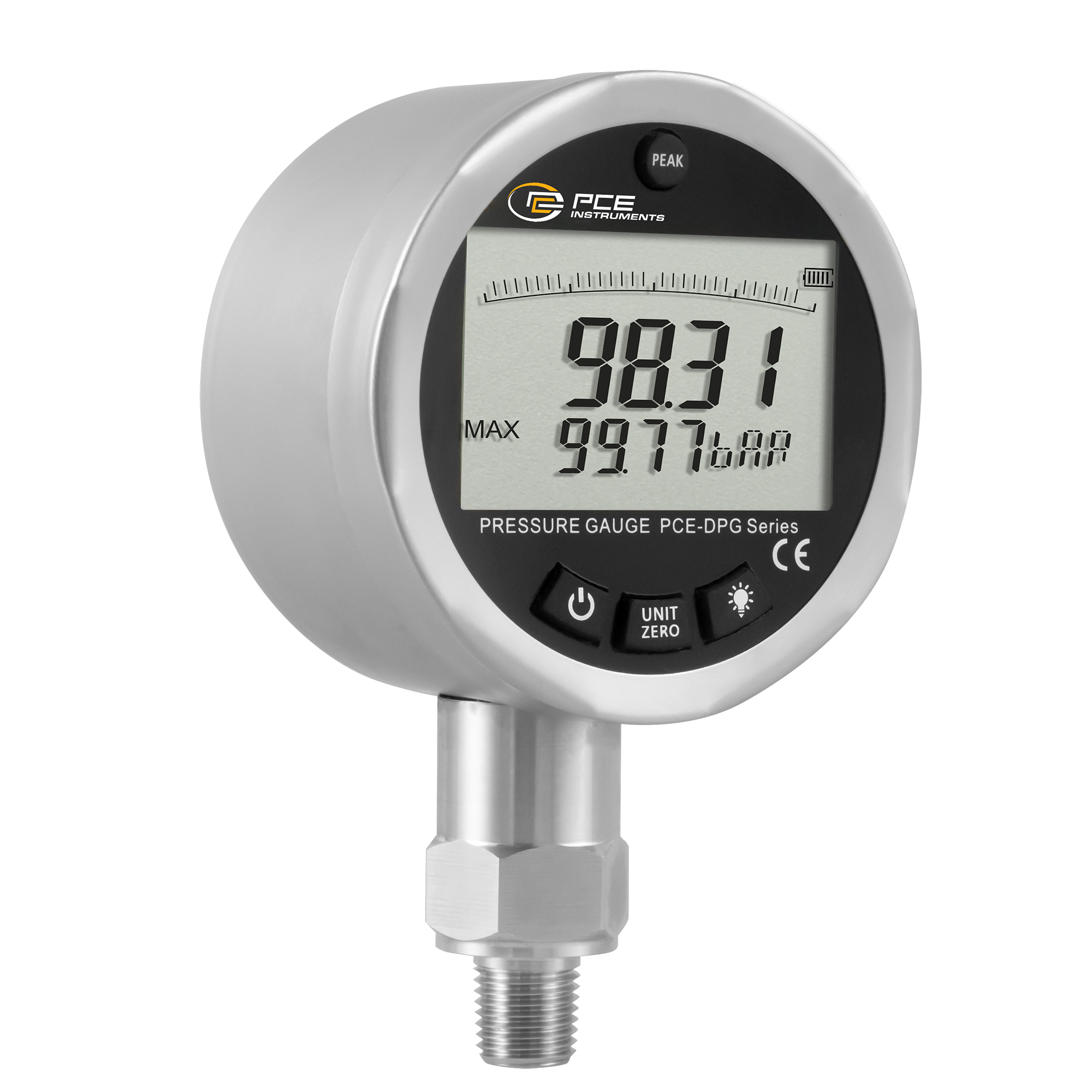 PCE Digital Pressure Meter — High Resolution, Accurate, Air and Water Pressure Monitoring, Model# PCE-DPG 100